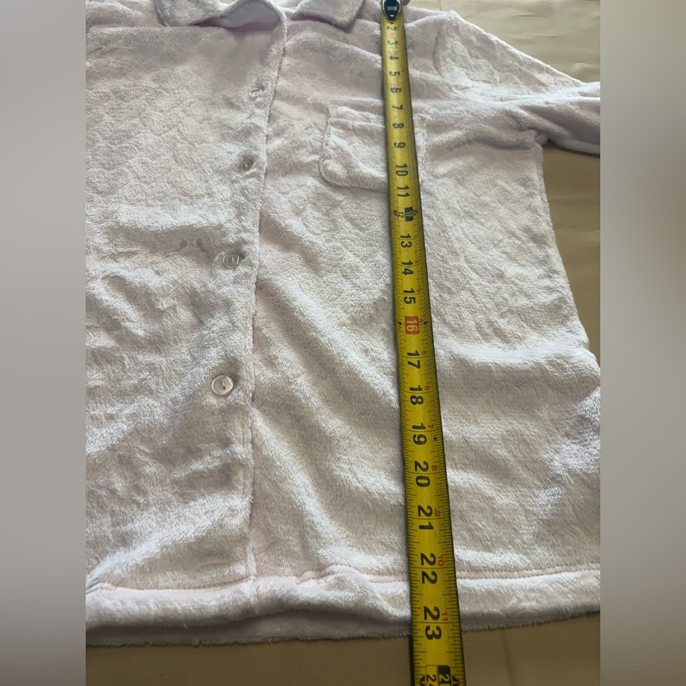 Soft Pink Button-Up Pajama Top with Heart - Picture 9 of 16